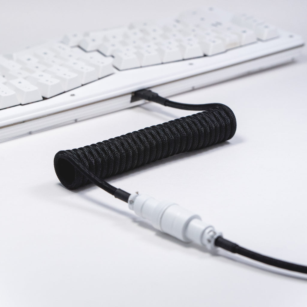 westm mechanical keyboard coiled detachable aviator cable