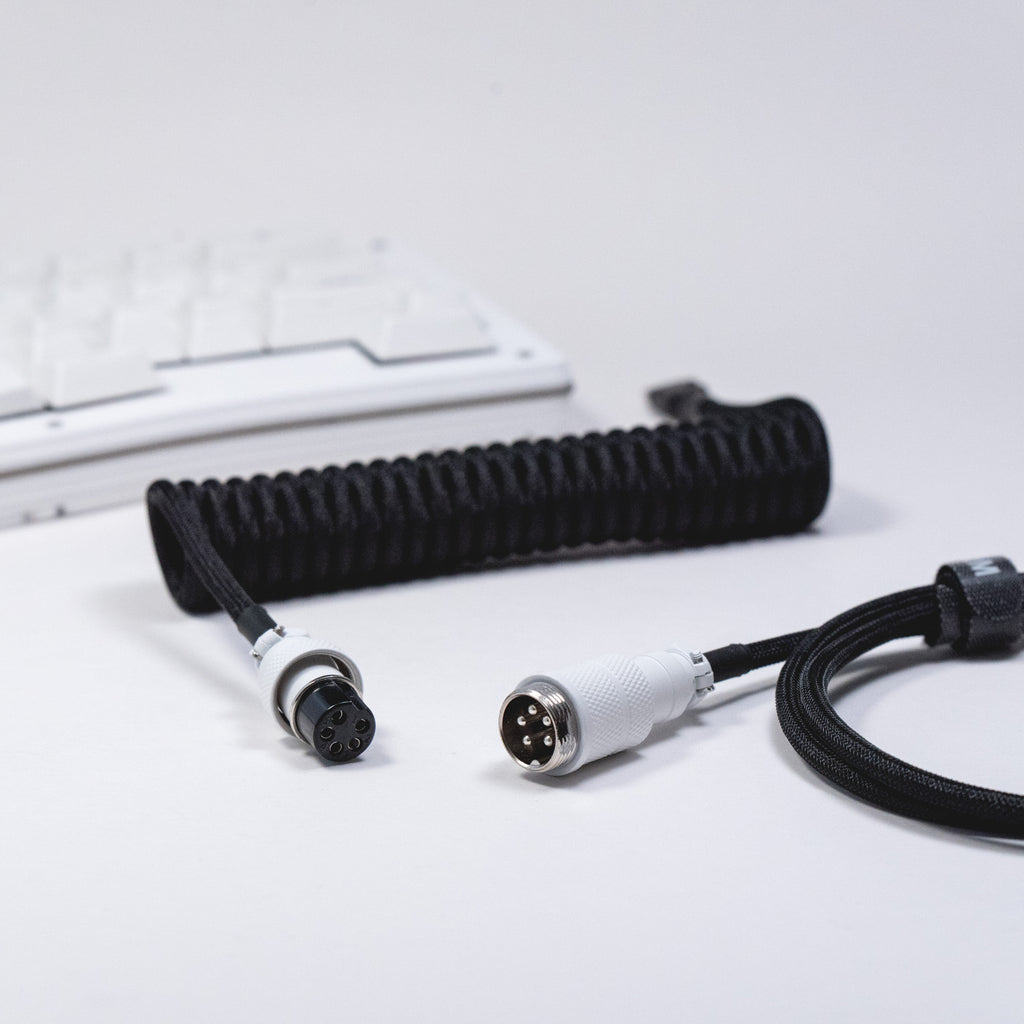 westm mechanical keyboard coiled aviator cable