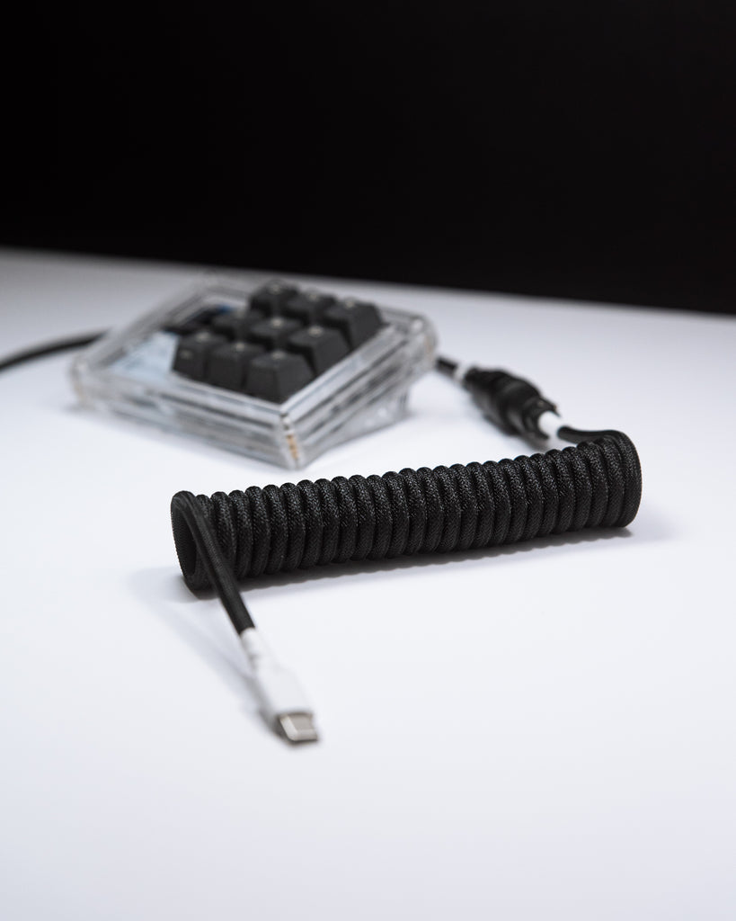 westm mechanical keyboard coiled aviator cable