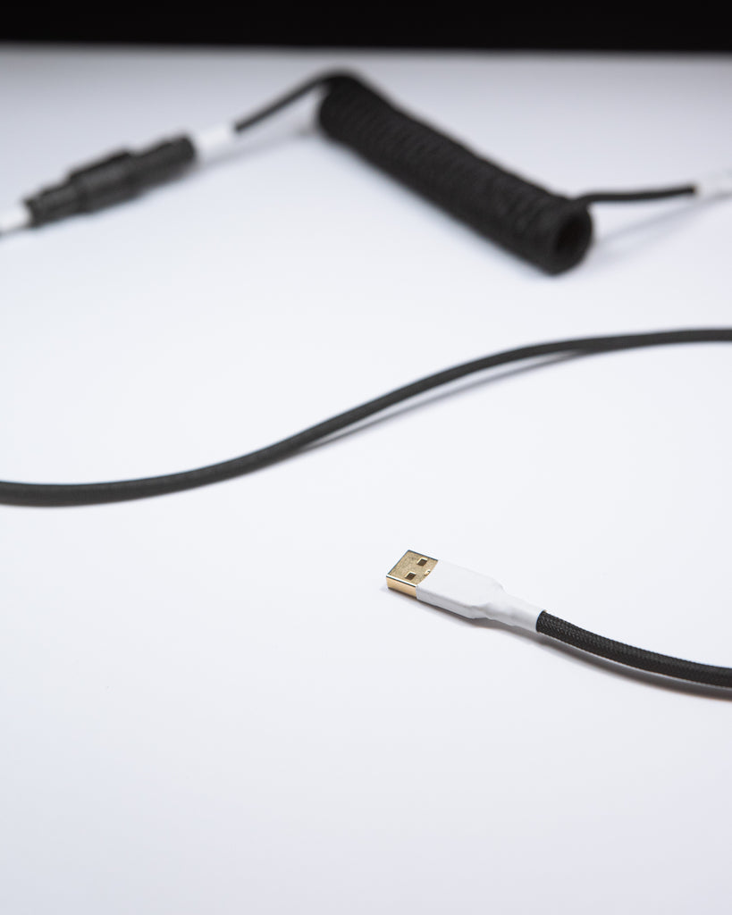 westm mechanical keyboard coiled aviator cable