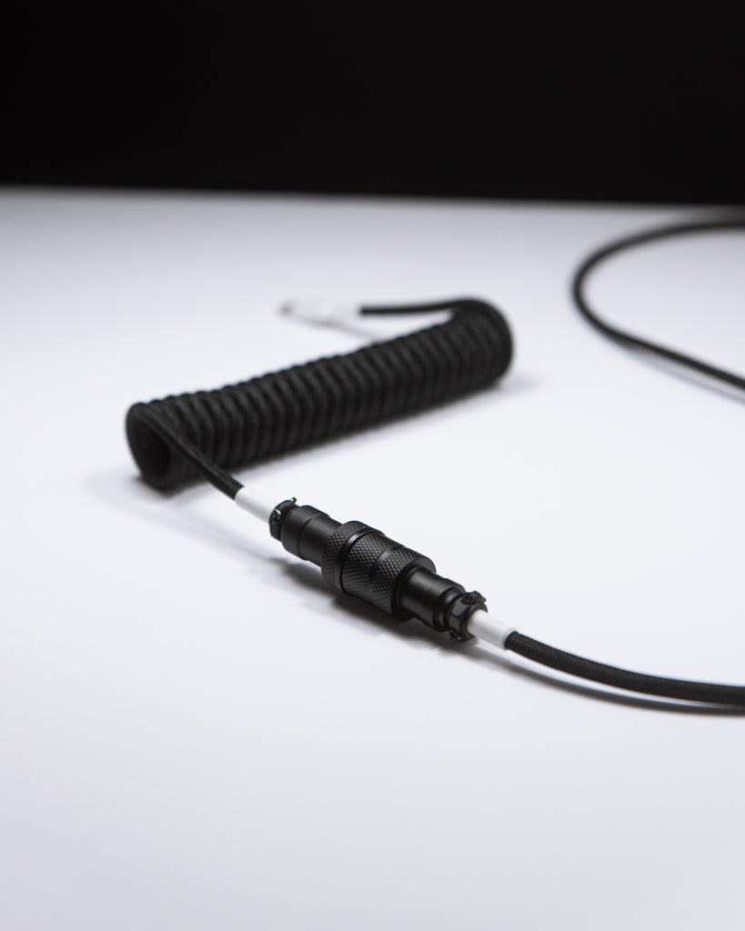 westm mechanical keyboard coiled aviator cable
