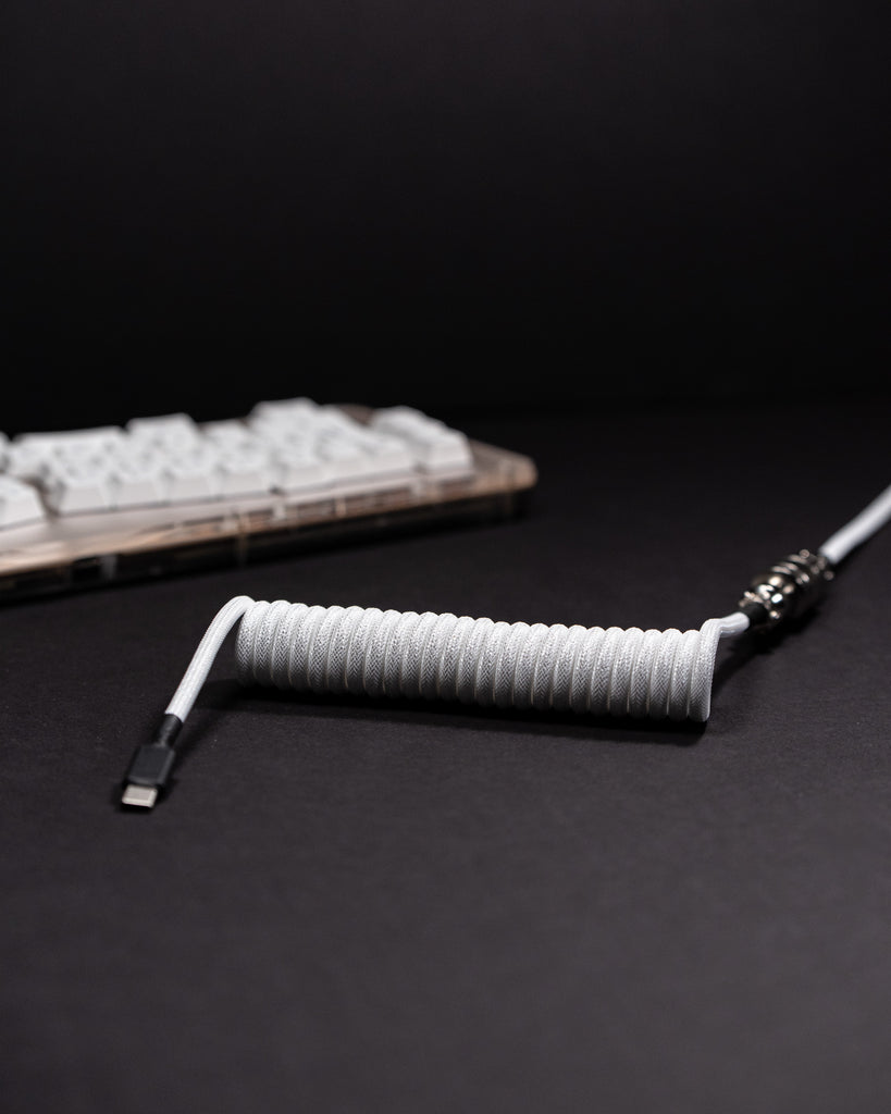 westm mechanical keyboard coiled detachable aviator cable