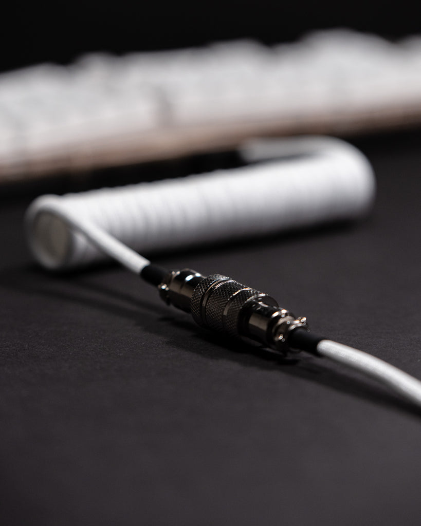 westm mechanical keyboard coiled detachable aviator cable