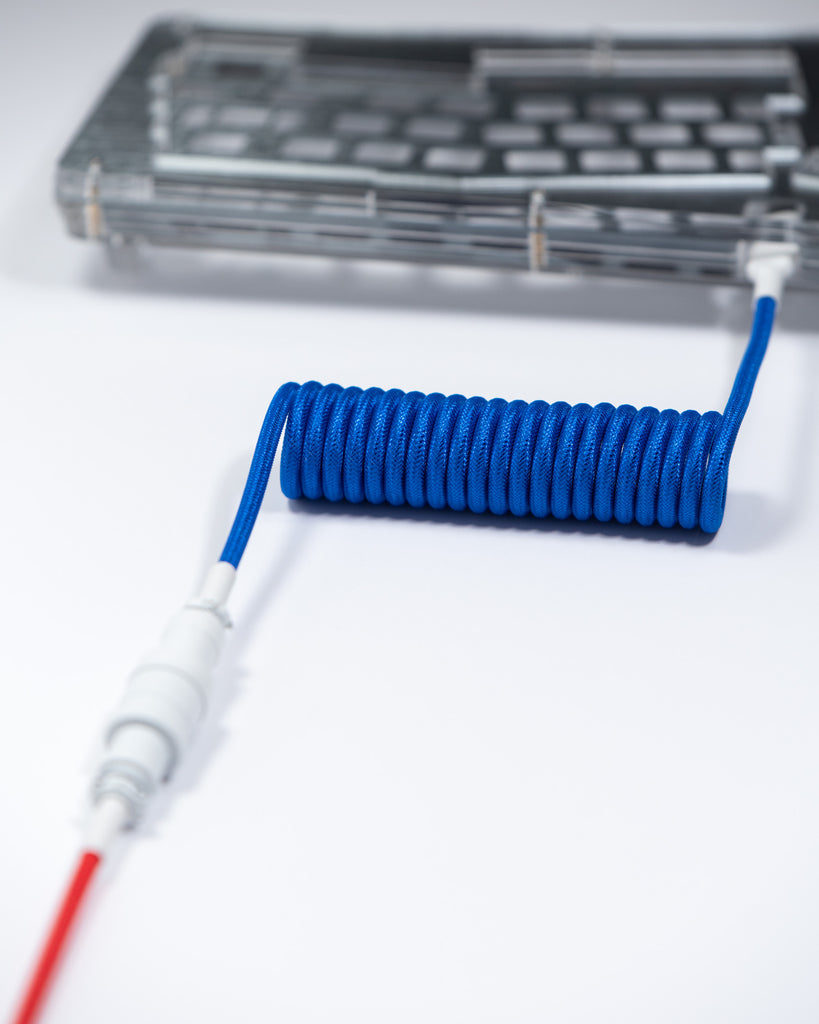 westm mechanical keyboard coiled detachable aviator cable