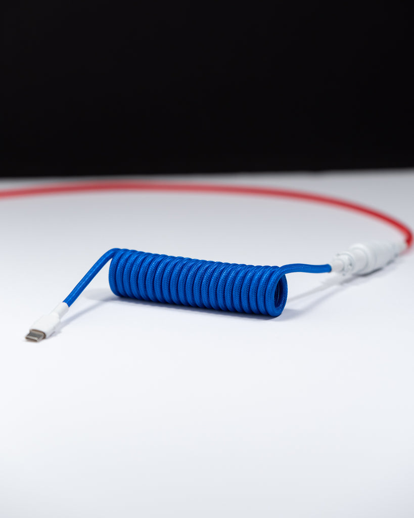 westm mechanical keyboard coiled detachable aviator cable