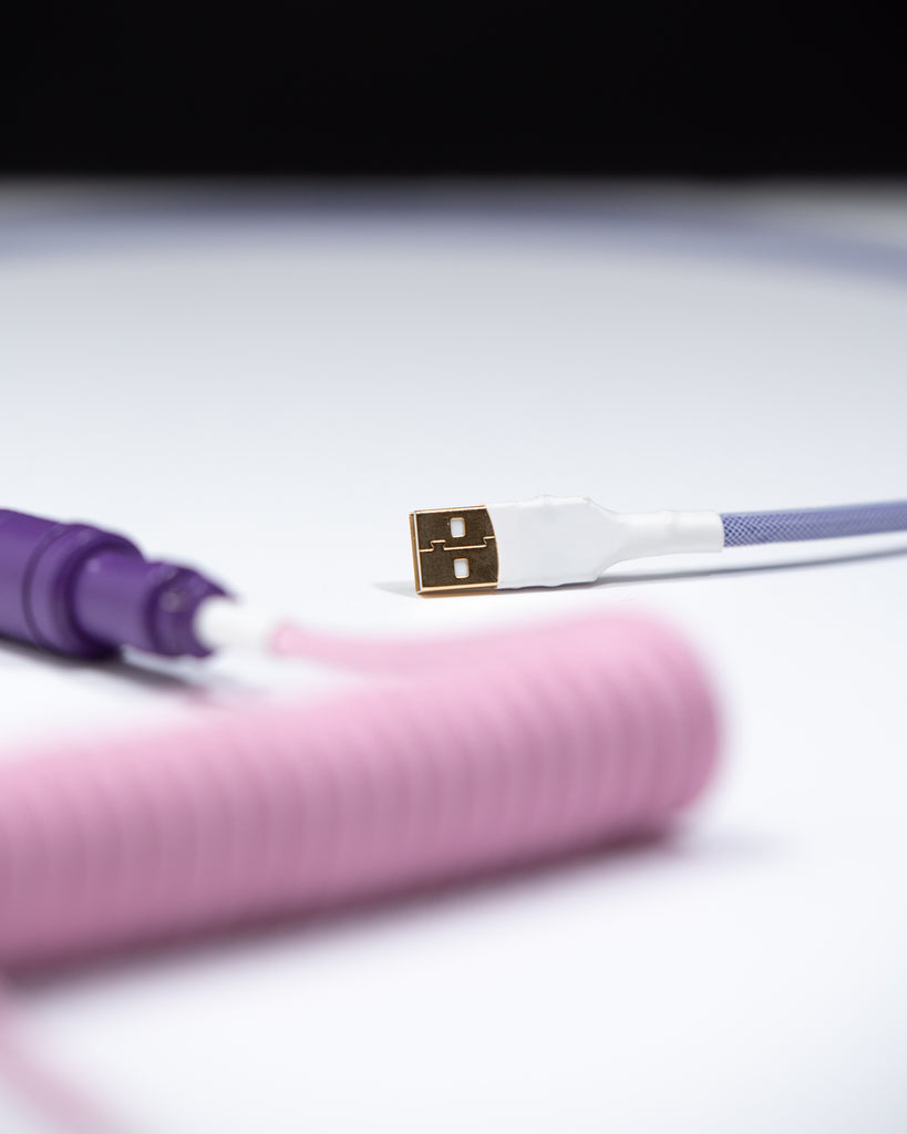 westm mechanical keyboard coiled detachable aviator cable