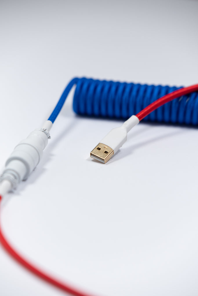 westm mechanical keyboard coiled detachable aviator cable