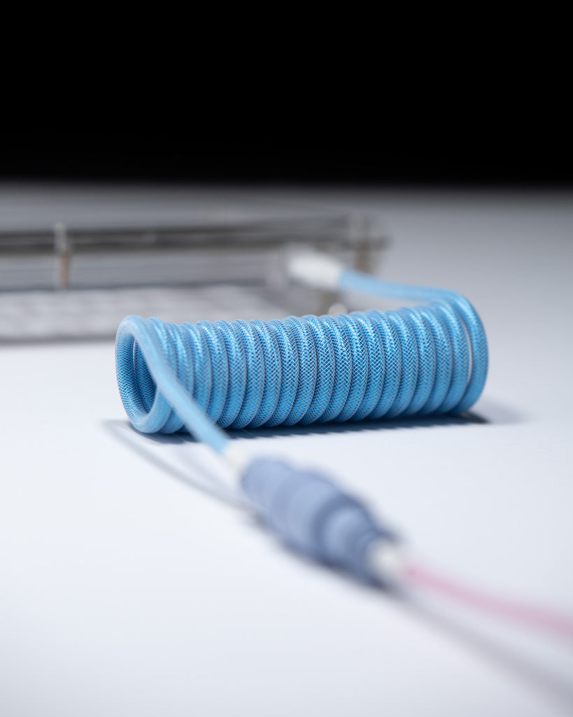 westm mechanical keyboard coiled aviator cable