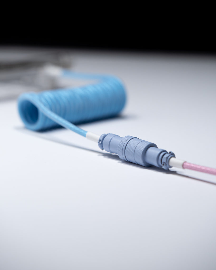 westm mechanical keyboard coiled aviator cable